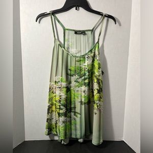 a.n.a green floral summer tank size large
